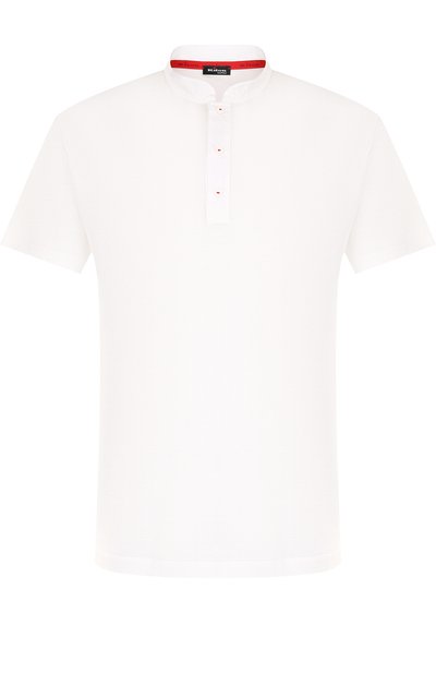 Хлопковое поло с воротником-стойкой KITON, арт. UK842E18HE30002, фото 1