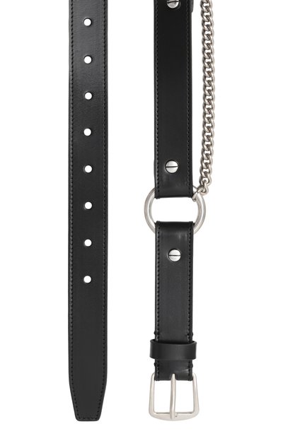 Кожаный ремень ANN DEMEULEMEESTER черного цвета по цене 66400 руб., арт. B0013254/LT128, фото 3 Кожаный ремень ANN DEMEULEMEESTER, арт. B0013254/LT128, фото 3