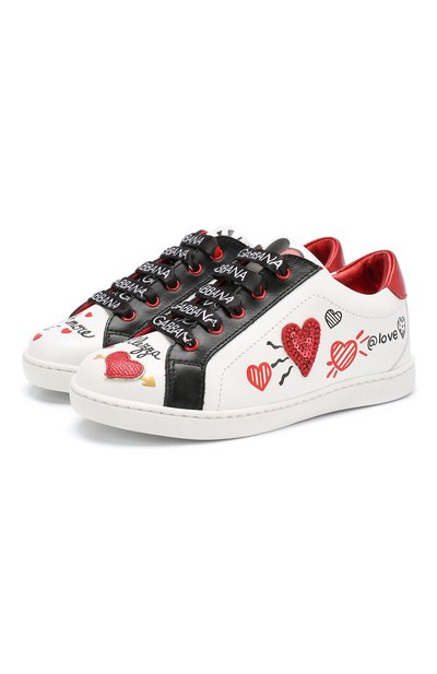 Кожаные кеды DOLCE & GABBANA, арт. D10689/AV526/29-36, фото 1