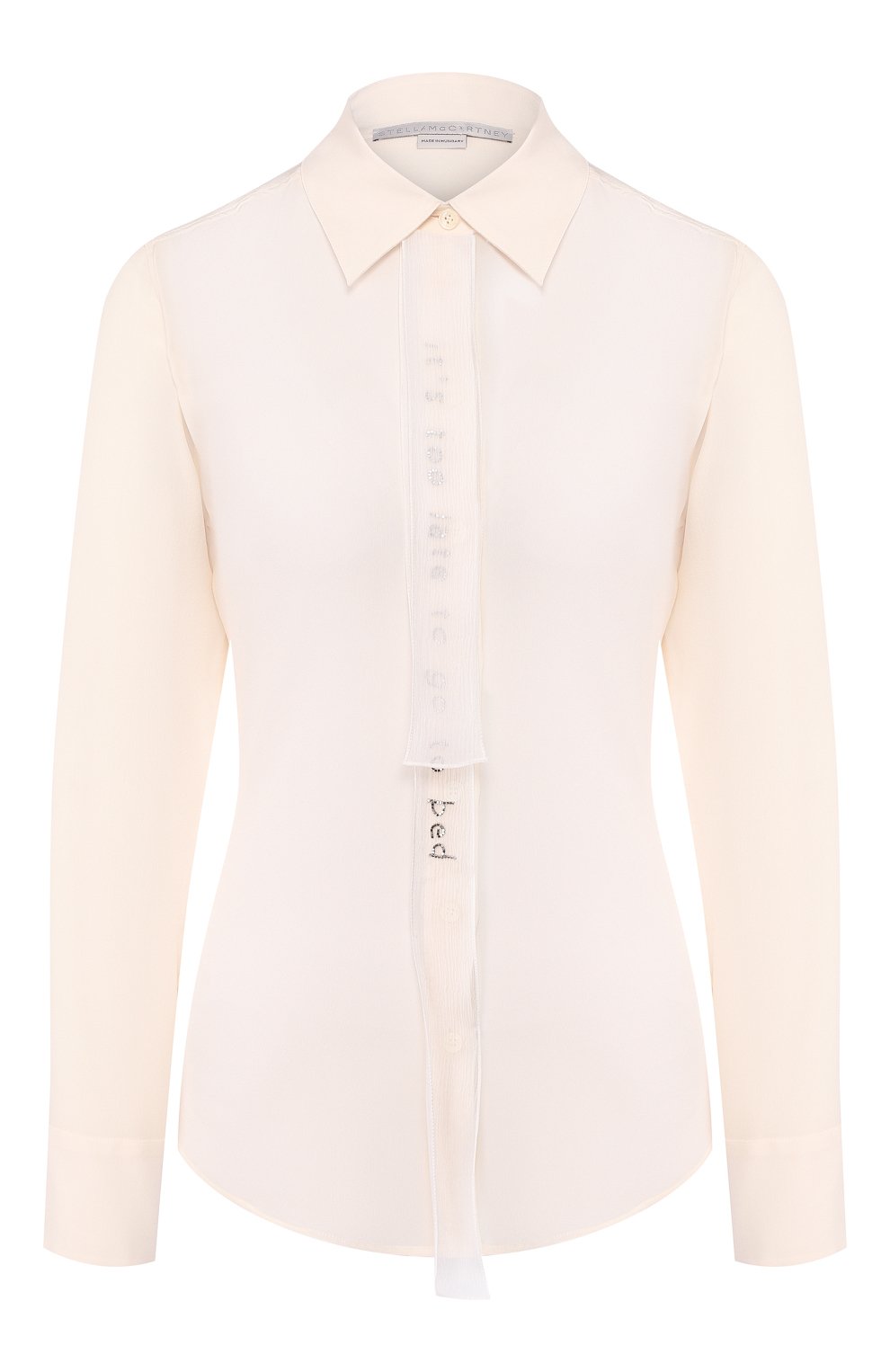 Шелковая рубашка STELLA MCCARTNEY кремового цвета по цене 64500 руб., арт. 600407/SY206, фото 1 Шелковая рубашка STELLA MCCARTNEY, арт. 600407/SY206, фото 1
