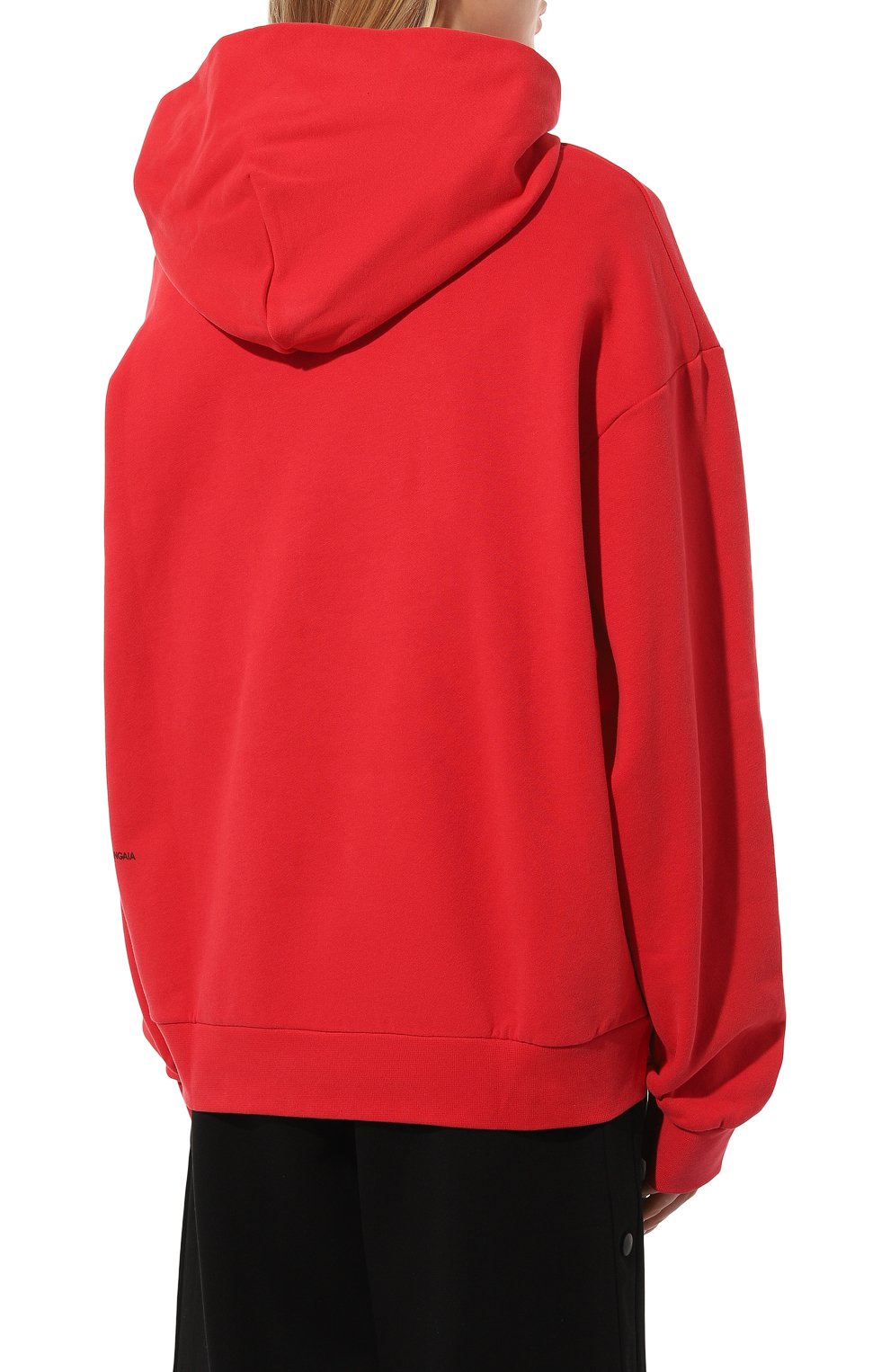 Хлопковое худи PANGAIA красного цвета по цене 20750 руб., арт. ORGANIC COTTON HOODIE, фото 4 Хлопковое худи PANGAIA, арт. ORGANIC COTTON HOODIE, фото 4