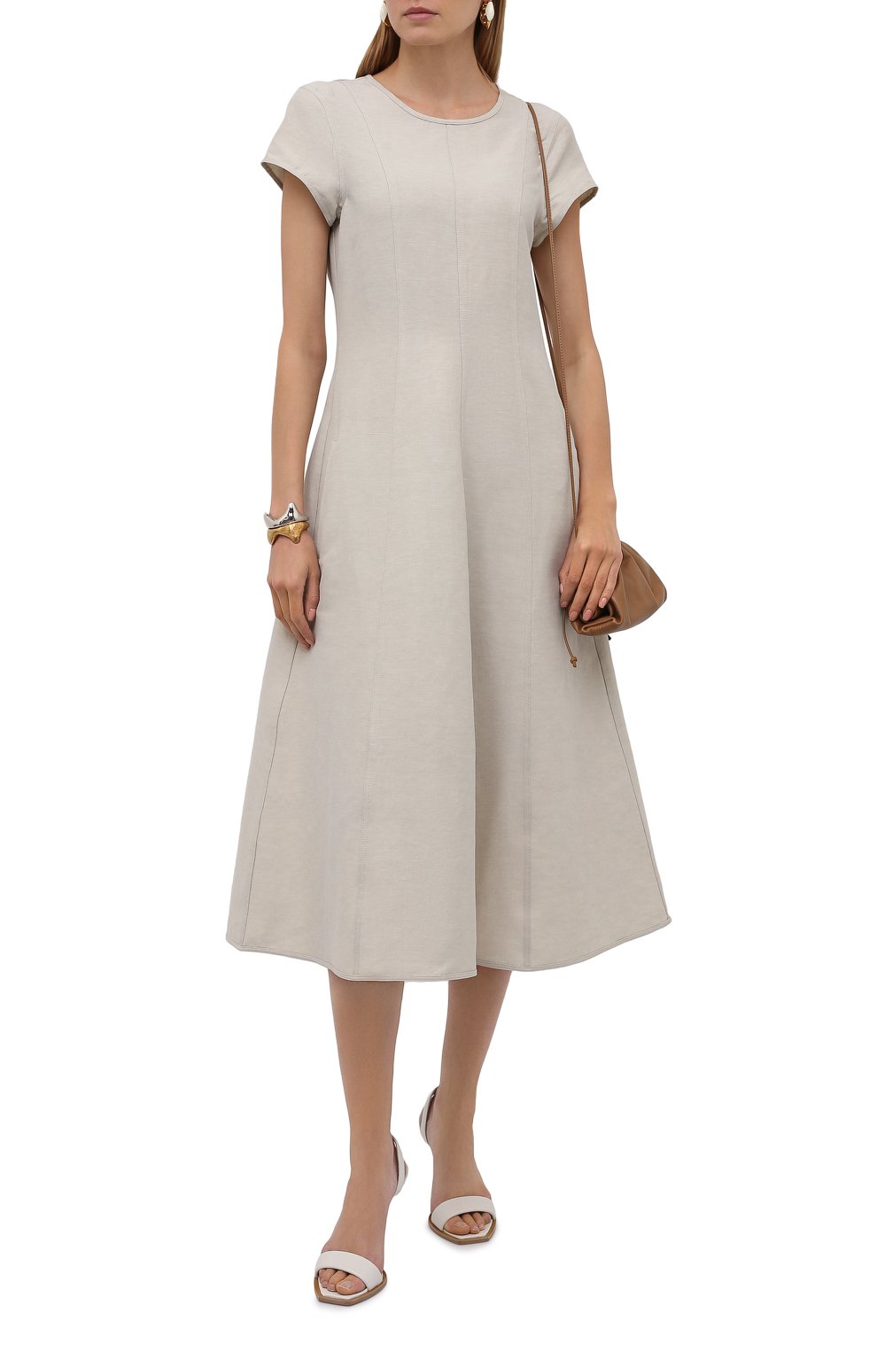 Платье изо льна и вискозы TOTEME, арт. 213-653-723, фото 2