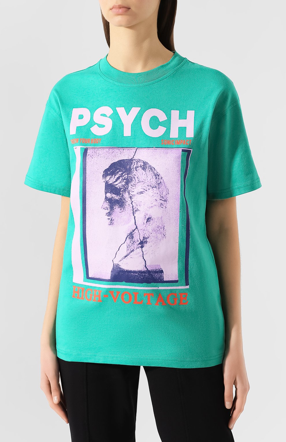 Хлопковая футболка MCQ SWALLOW, арт. 583305/R0T10, фото 3