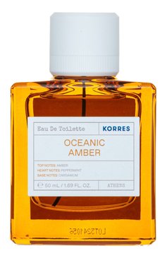 Туалетная вода oceanic amber (50ml) KORRES бесцветного цвета, арт. 5203069092305 | Фото 1 (Региональные ограничения белый список (Axapta Mercury): Не проставлено; Тип продукта - парфюмерия: Туалетная вода; Нос: Не проставлено; Тип аромата: Древесный; Ограничения доставки: flammable)