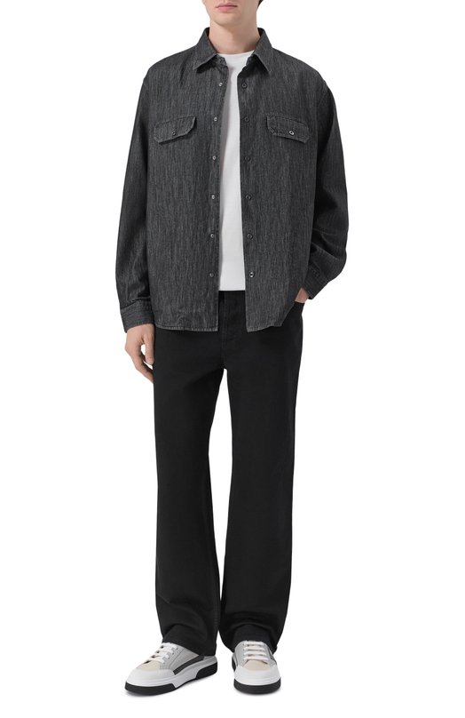 Кожаные кеды Ferragamo 023588/769 Серый  023588/769 Фото 2