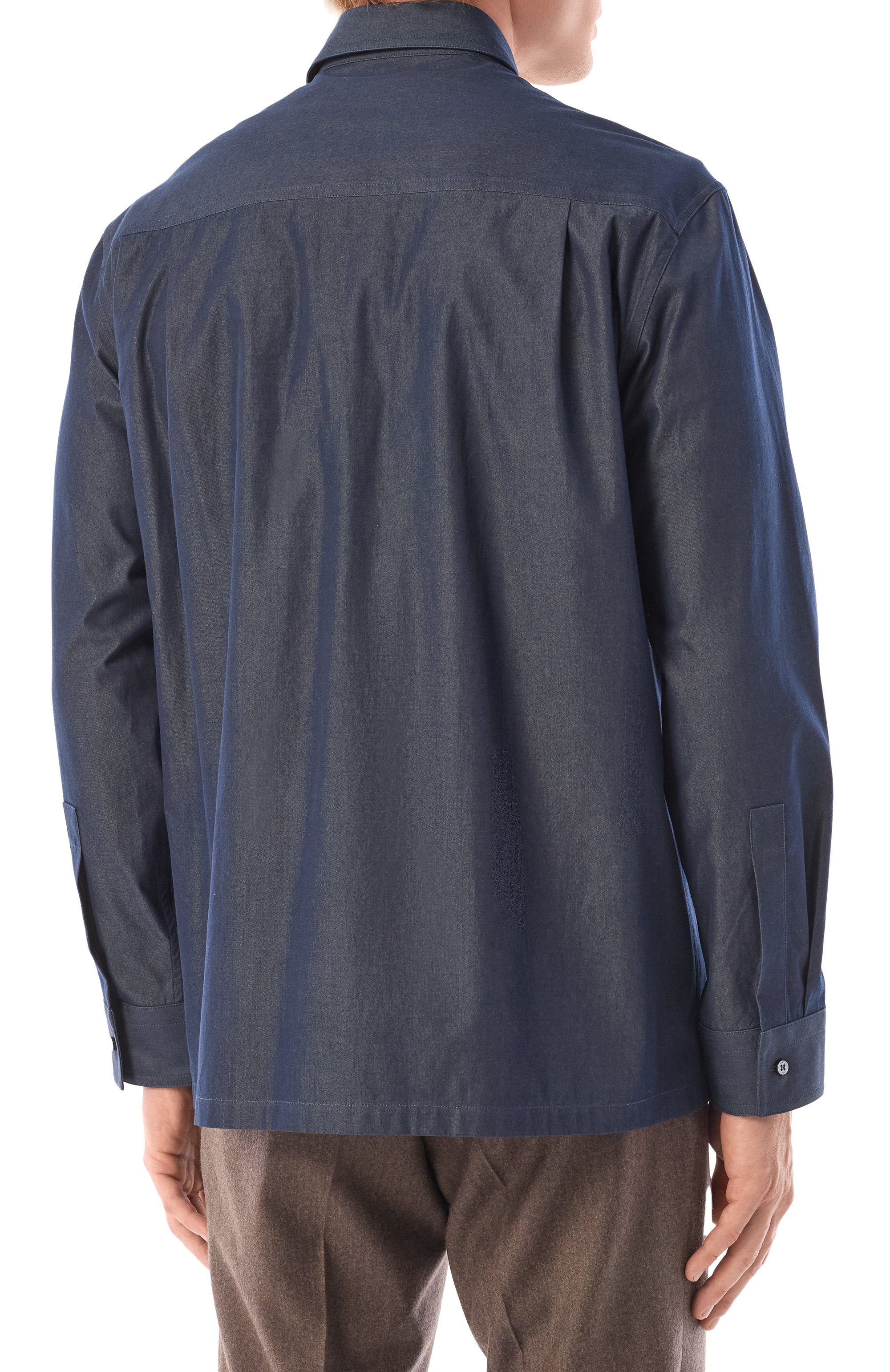 Хлопковая рубашка ZILLI, арт. SP0F01M010145006U, фото 4