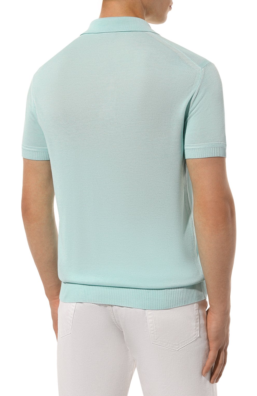 Поло из вискозы и шелка TOM FORD, арт. YMV004/KPS005, фото 4