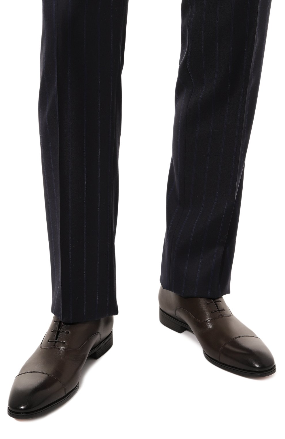 Кожаные оксфорды SANTONI, арт. MGSG11011SMABUSFT50, фо то 3