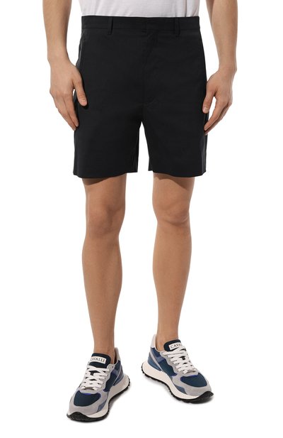 Хлопковые шорты PRADA синего цвета по цене 100000 руб., арт. UP0146-Z21-F0V41-211, фото 3 Хлопковые шорты PRADA, арт. UP0146-Z21-F0V41-211, фото 3