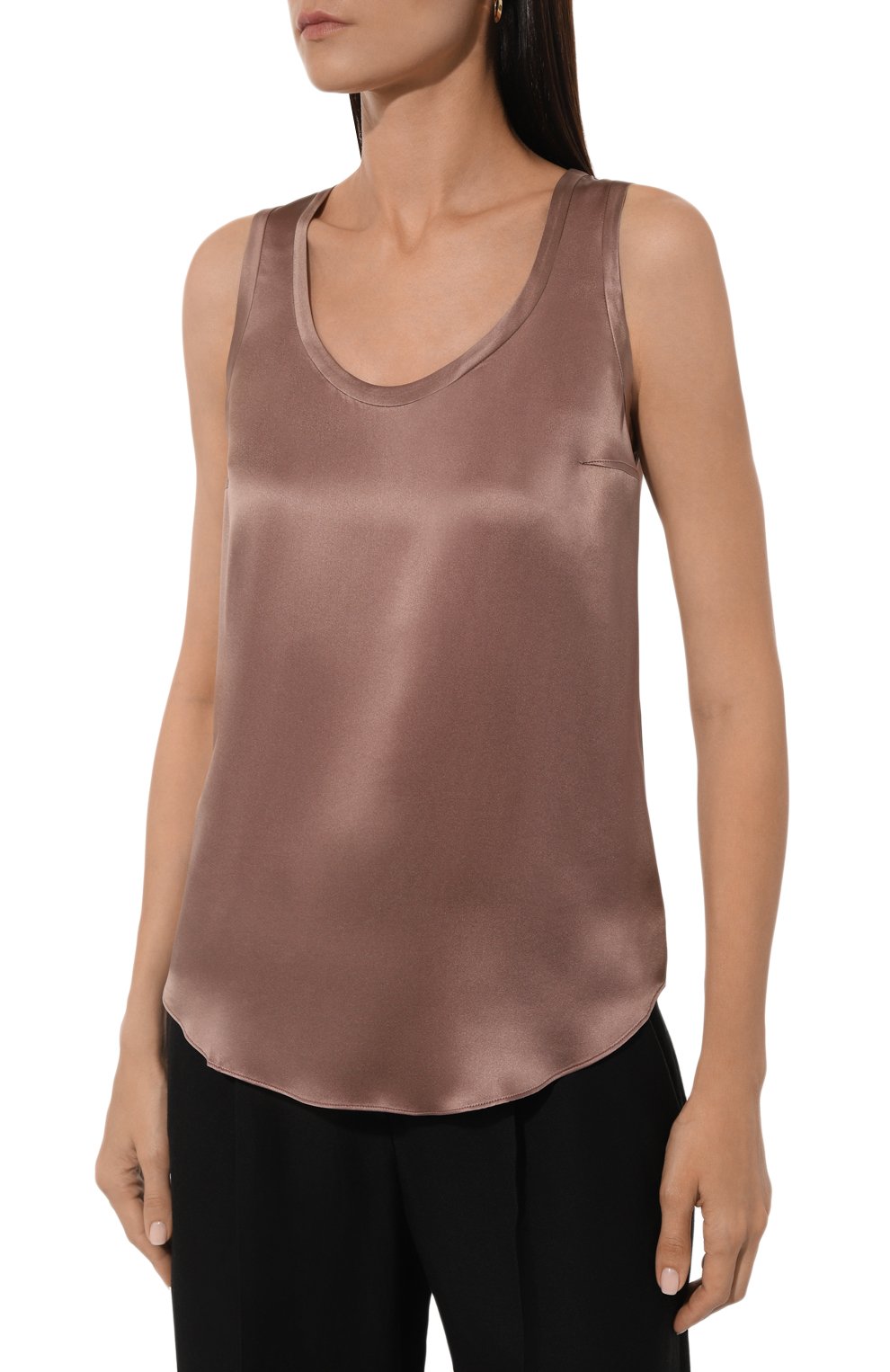 Атласный топ BRUNELLO CUCINELLI, арт. MPC59E0600, фото 3