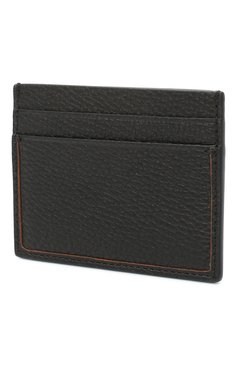 Мужской кожаный футляр для кредитных карт ZEGNA черного цвета, арт. E1139W-LHDAI | Фото 2 (Материал: Натуральная кожа; Нос: Не проставлено; Материал сплава: Проставлено)