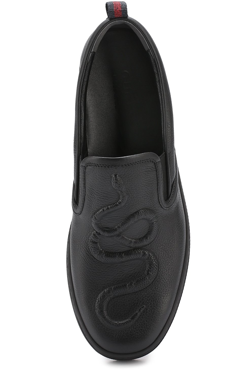 Кожаные слипоны с фактурной отделкой GUCCI, арт. 456201/BX050, фото 4