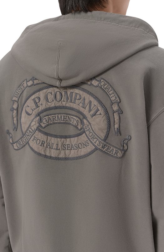 Хлопковая толстовка C.P. Company 20CMSS218A/0060900 Серый  20CMSS218A/0060900 Фото 5