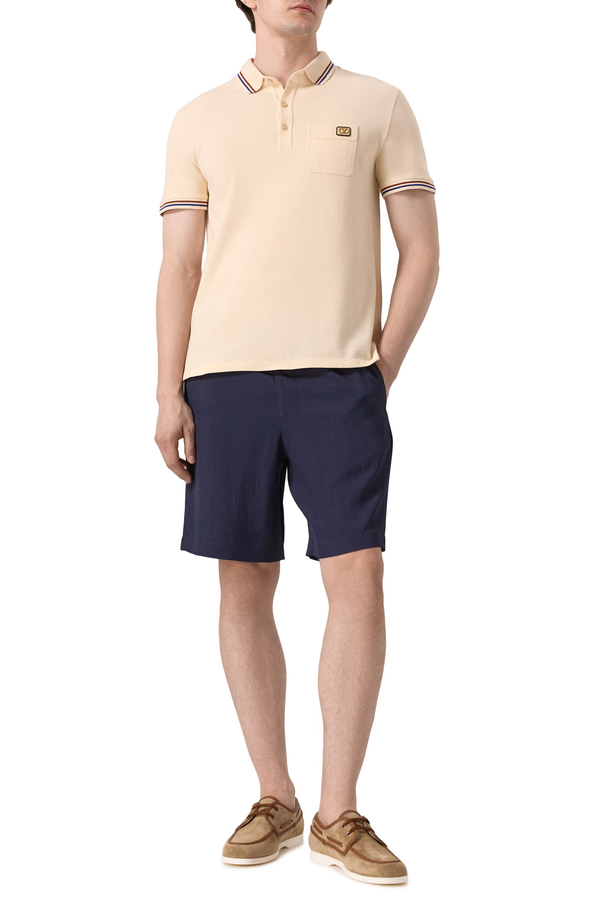 Хлопковое поло VALENTINO, арт. 6V3MH01K/AQJ, фото 2