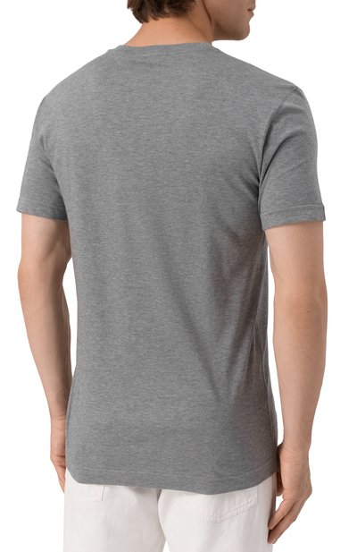 Хлопковая футболка DOLCE & GABBANA серого цвета по цене 59250 руб., арт. G8RN8T/G709Y, фото 4 Хлопковая футболка DOLCE & GABBANA, арт. G8RN8T/G709Y, фото 4