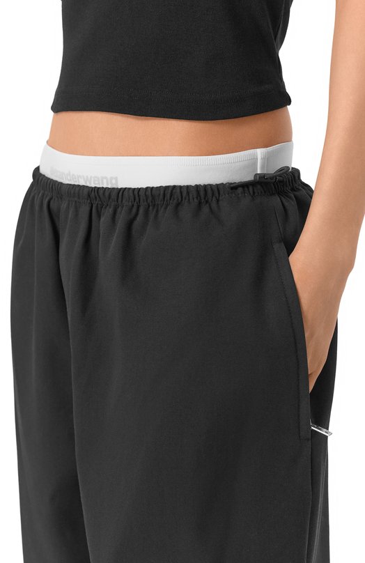 Хлопковые брюки Alexander Wang 1WC1264969_001 Чёрный  1WC1264969_001 Фото 5