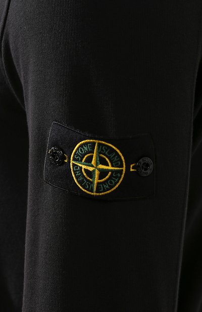 Хлопковый свитшот STONE ISLAND черного цвета по цене 22150 руб., арт. 721561759, фото 5 Хлопковый свитшот STONE ISLAND, арт. 721561759, фото 5