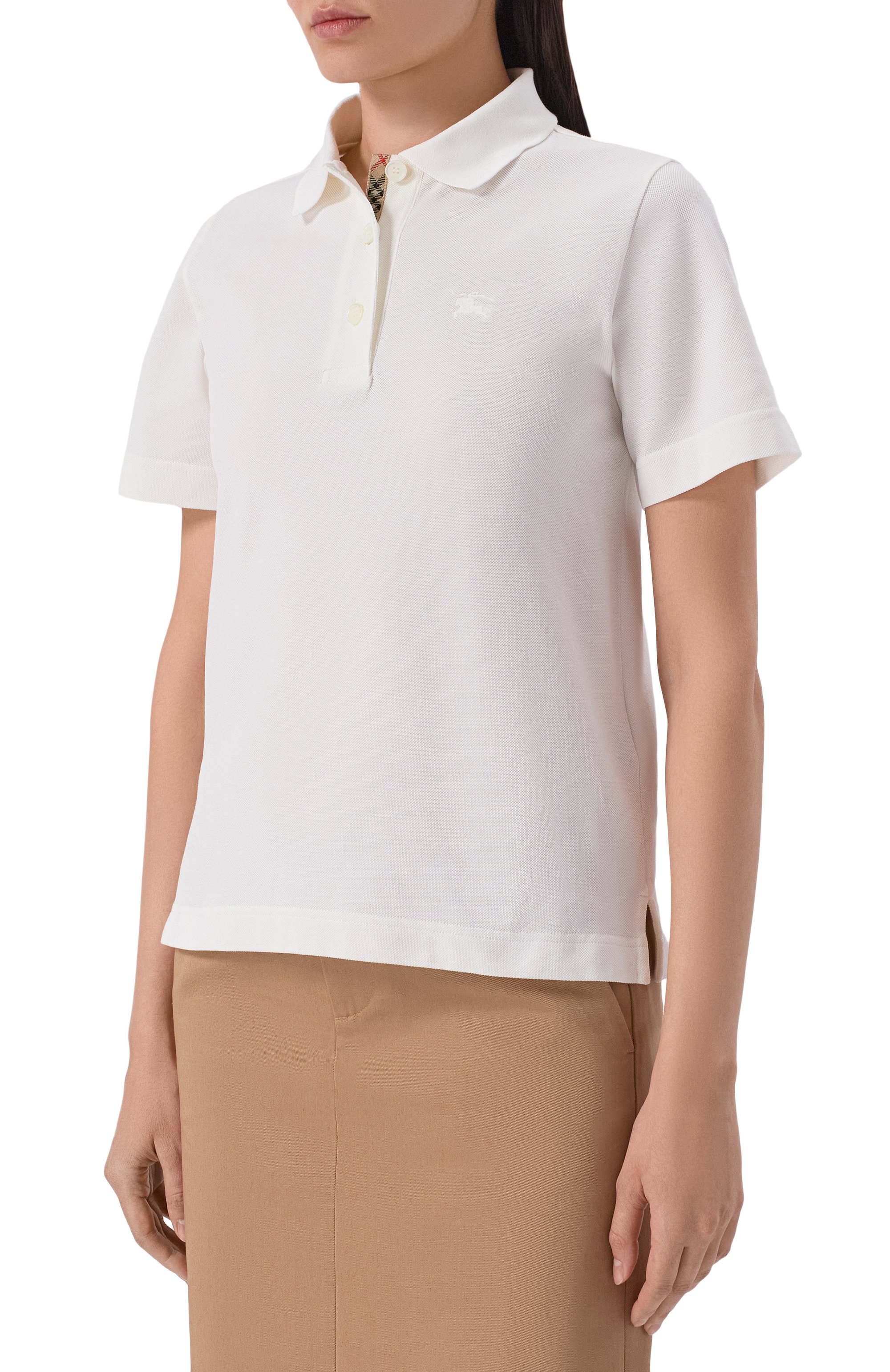 Хлопковое поло BURBERRY белого цвета по цене 54700 руб., арт. 8118961, фото 3 Хлопковое поло BURBERRY, арт. 8118961, фото 3