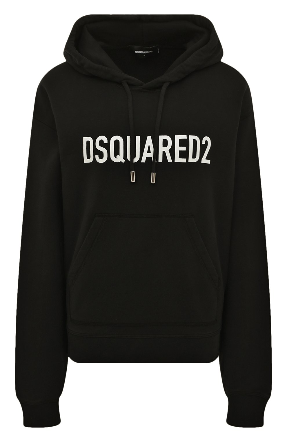 Хлопковое худи DSQUARED2 черного цвета по цене 25450 руб., арт. S75GU0429/S25539, фото 1 Хлопковое худи DSQUARED2, арт. S75GU0429/S25539, фото 1
