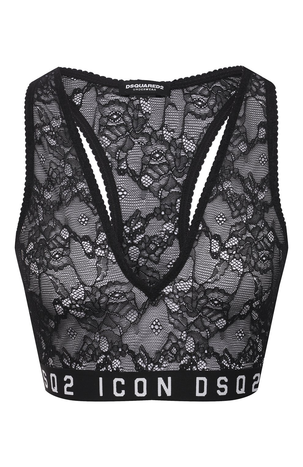 Бра-топ DSQUARED2 черного цвета по цене 11050 руб., арт. D8D153430, фото 1 Бра-топ DSQUARED2, арт. D8D153430, фото 1