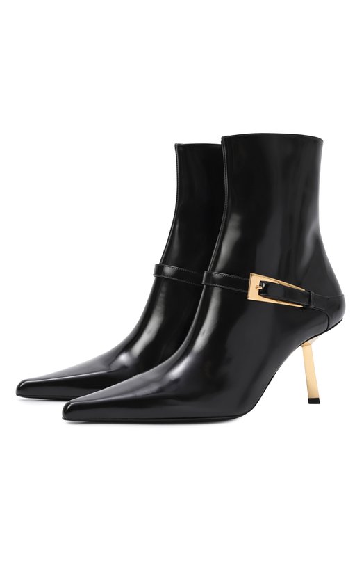 Кожаные ботильоны Hacker Saint Laurent 806645/AAAZY Чёрный 806645/AAAZY