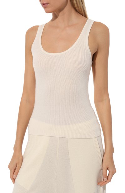 Кашемировая майка TEGIN кремового цвета по цене 24700 руб., арт. 2225-9915, фото 3 Кашемировая майка TEGIN, арт. 2225-9915, фото 3