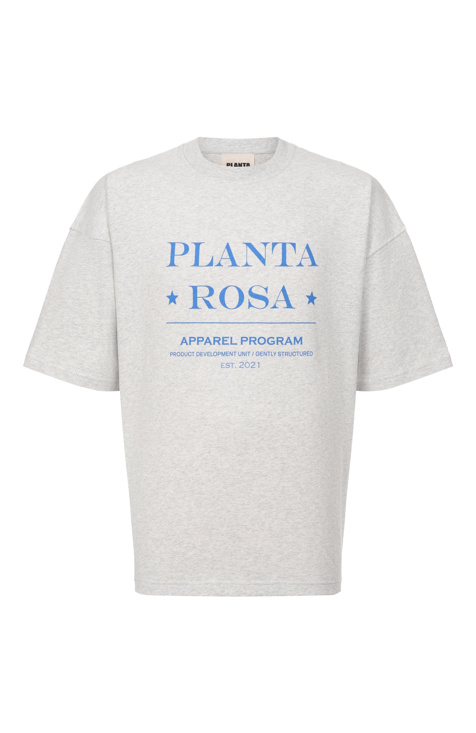 Хлопковая футболка PLANTA ROSA светло-серого цвета по цене 13500 руб., арт. PR/T02/PACIFIC/220VELVET, фото 1 Хлопковая футболка PLANTA ROSA, арт. PR/T02/PACIFIC/220VELVET, фото 1