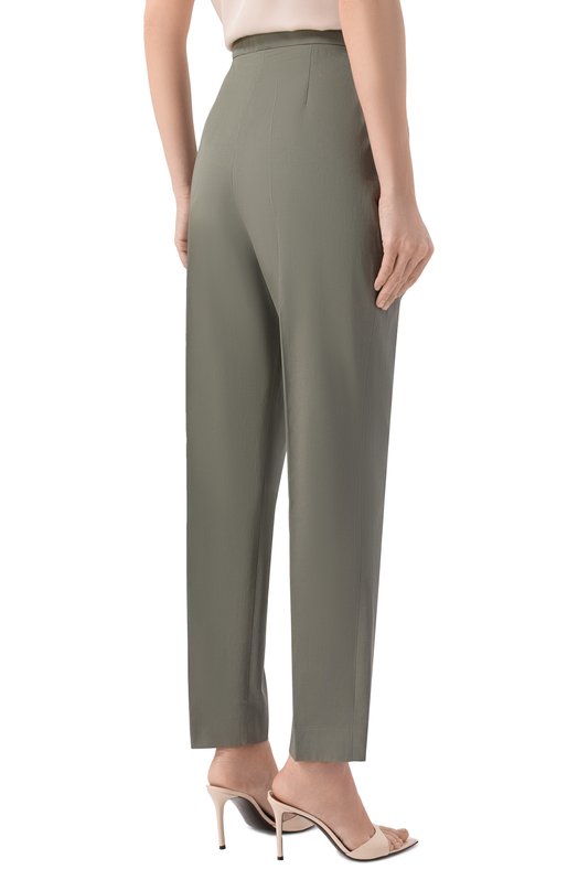 Хлопковые брюки Balmain GF0PN190/CG65 Хаки  GF0PN190/CG65 Фото 4