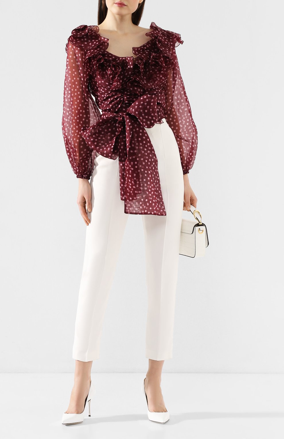 Шелковая блузка DOLCE & GABBANA, арт. F74D7T/IS1BX, фото 2