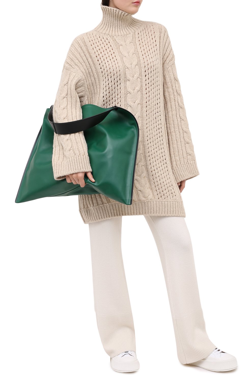 Шерстяной свитер NANUSHKA, арт. DIYA_CREME_CHUNKY CABLE KNIT, фото 2
