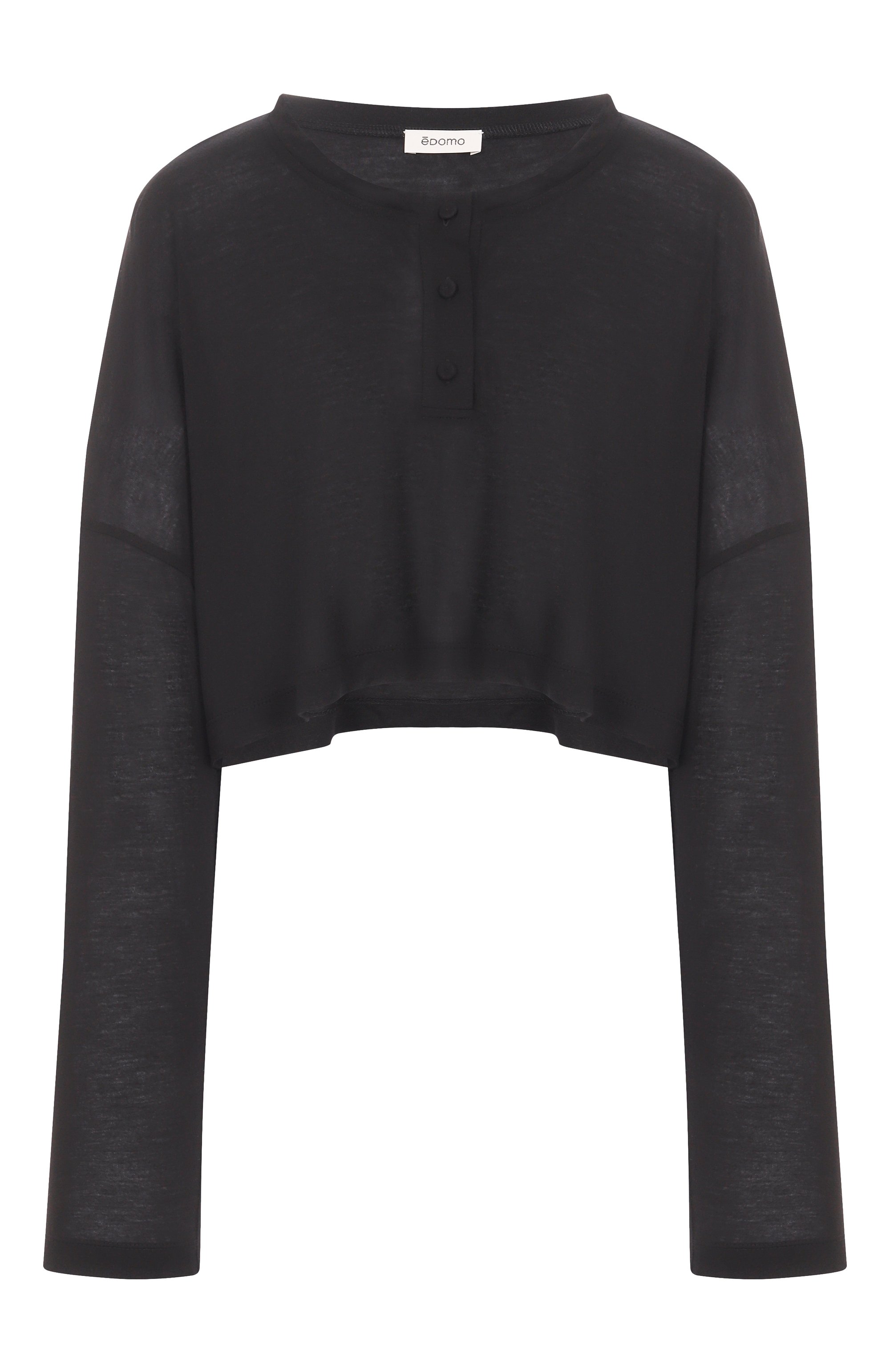 Лонгслив EDOMO черного цвета по цене 16900 руб., арт. T012007SS24, фото 1 Лонгслив EDOMO, арт. T012007SS24, фото 1