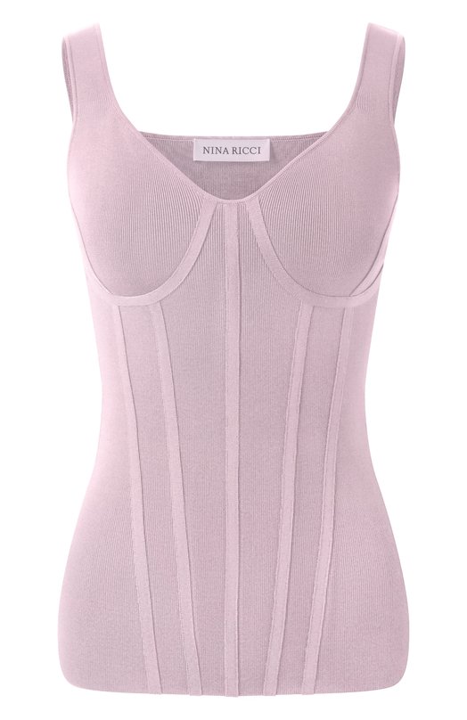 Топ из вискозы Nina Ricci 25PMPU006/ML0569 Розовый 25PMPU006/ML0569