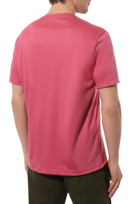 Хлопковая футболка Giorgio Armani 6LSM90/SJTKZ Розовый  6LSM90/SJTKZ Фото 4