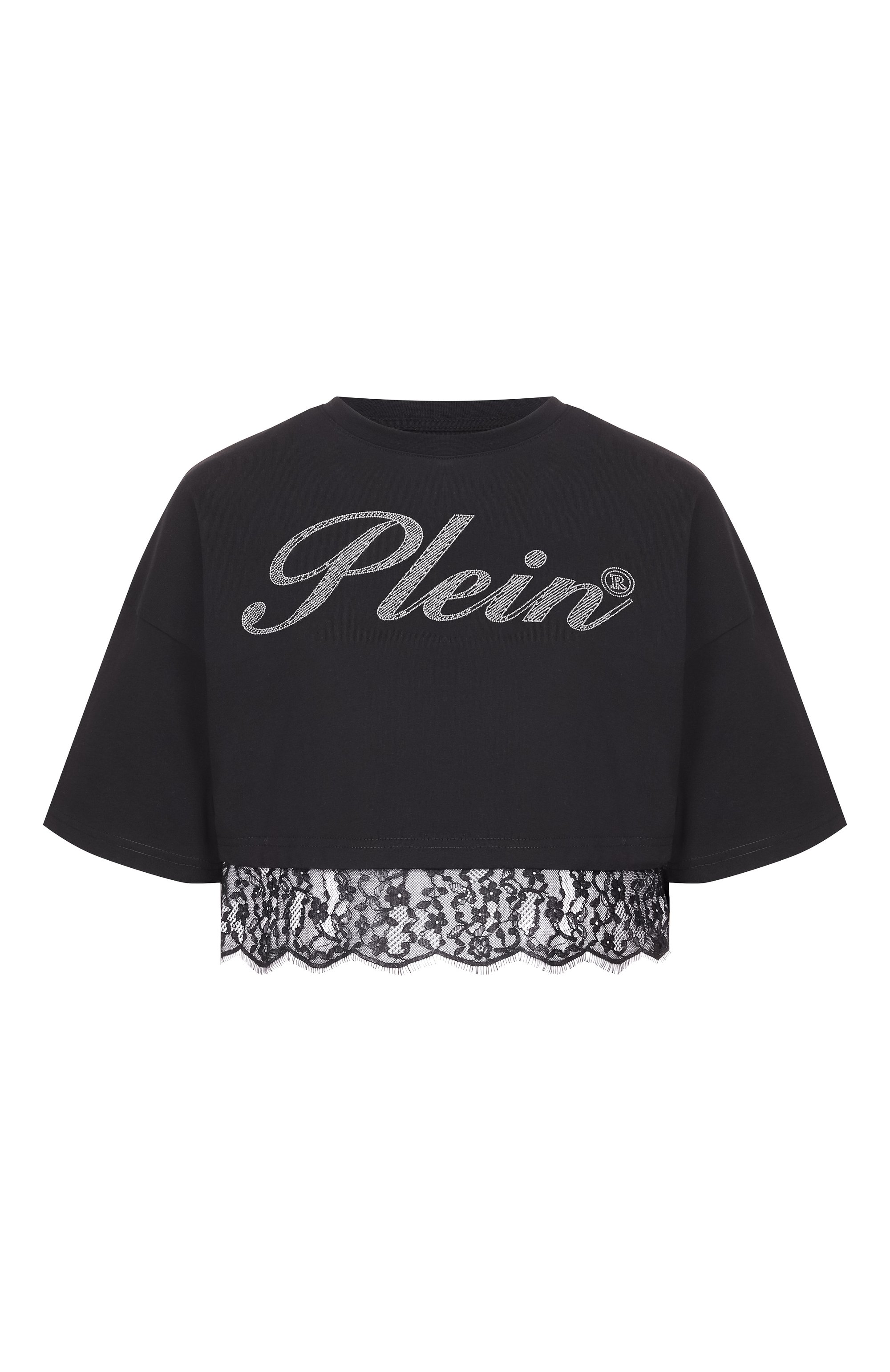 Хлопковая футболка с отделкой стразами PHILIPP PLEIN, арт. SAFC WTK3890 PJY002N, фото 1