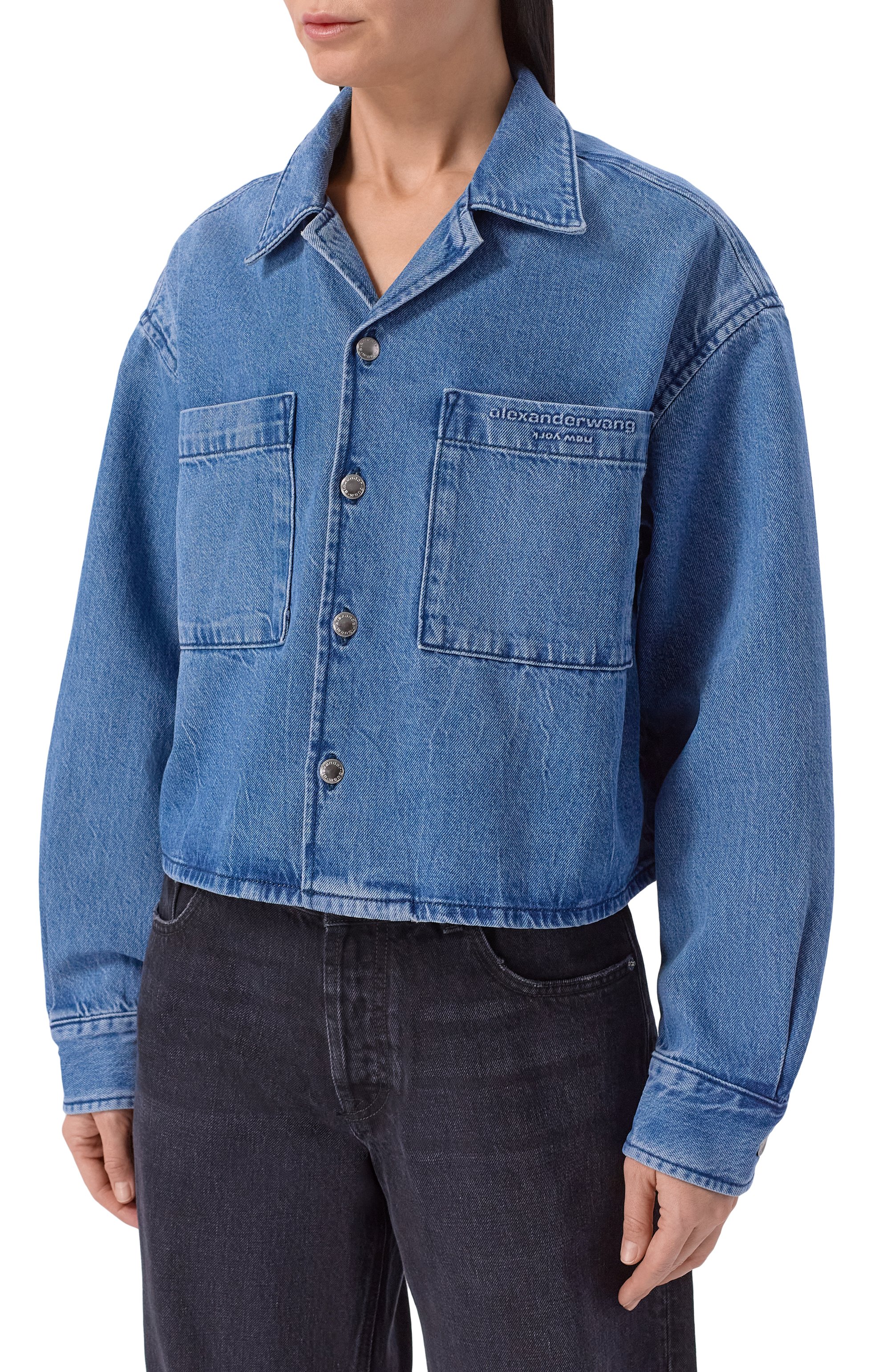 Джинсовая рубашка ALEXANDER WANG, арт. 4DC1261976, фото 3
