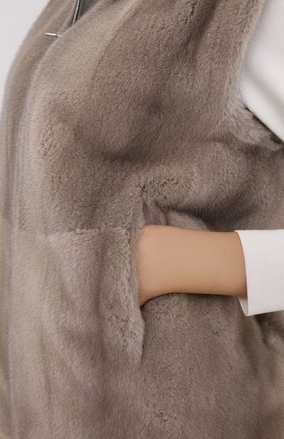 Жилет из меха норки LORO PIANA серого цвета по цене 1865000 руб., арт. FAI2580, фото 5 Жилет из меха норки LORO PIANA, арт. FAI2580, фото 5