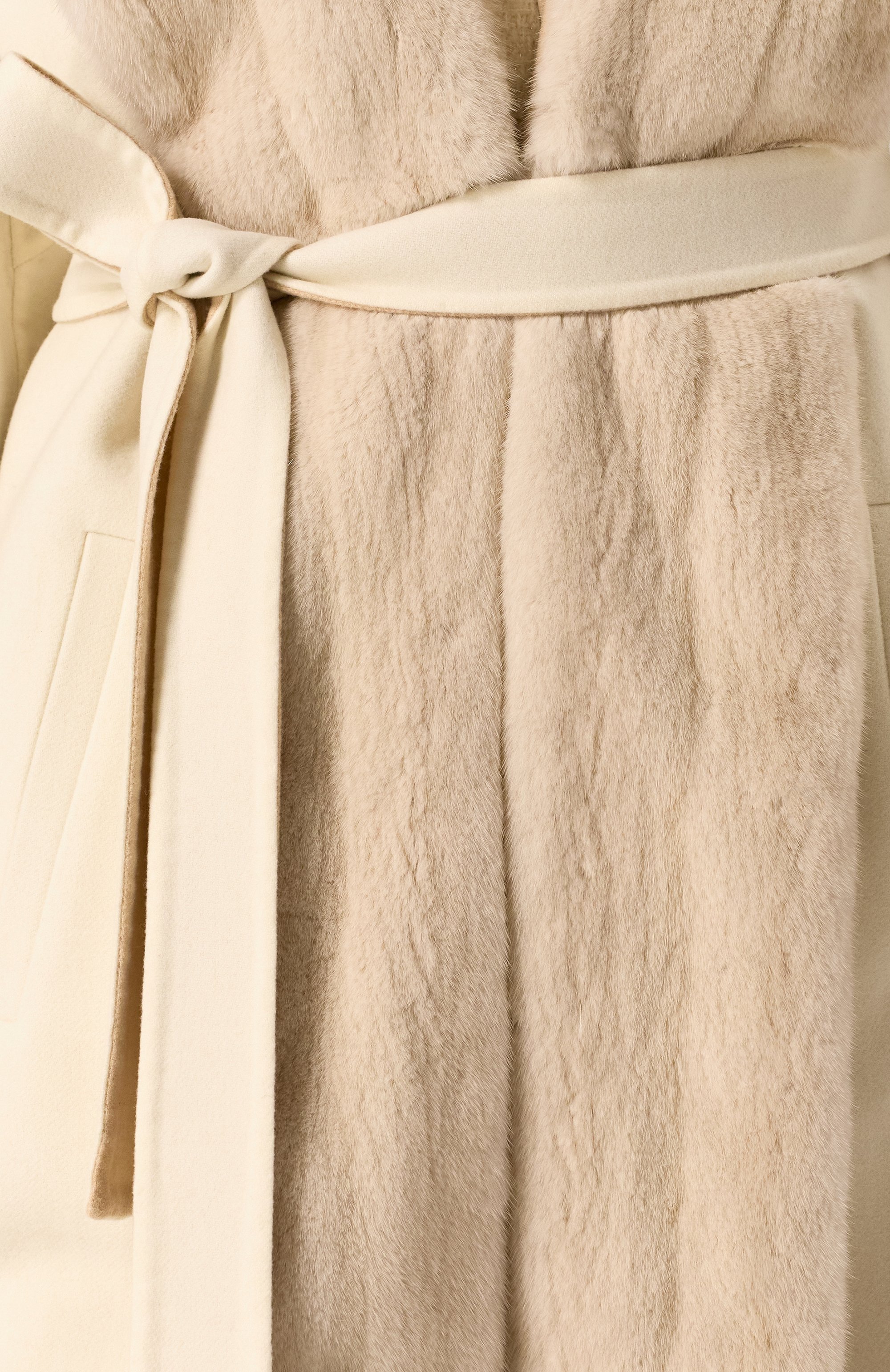 Шерстяное пальто с отделкой из норки MVST, арт. FTBPL-Y326V/DRG1520, фото 6