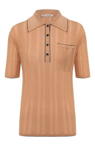 Женское хлопковое поло ACNE STUDIOS, арт. A60071