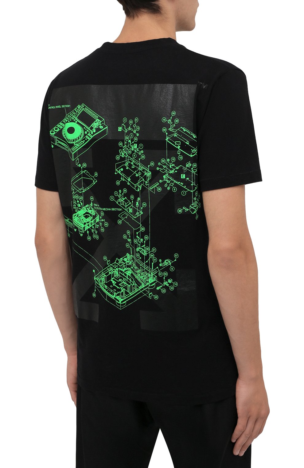 Хлопковая футболка OFF-WHITE, арт. 0MAA027G21JER002, фото 4