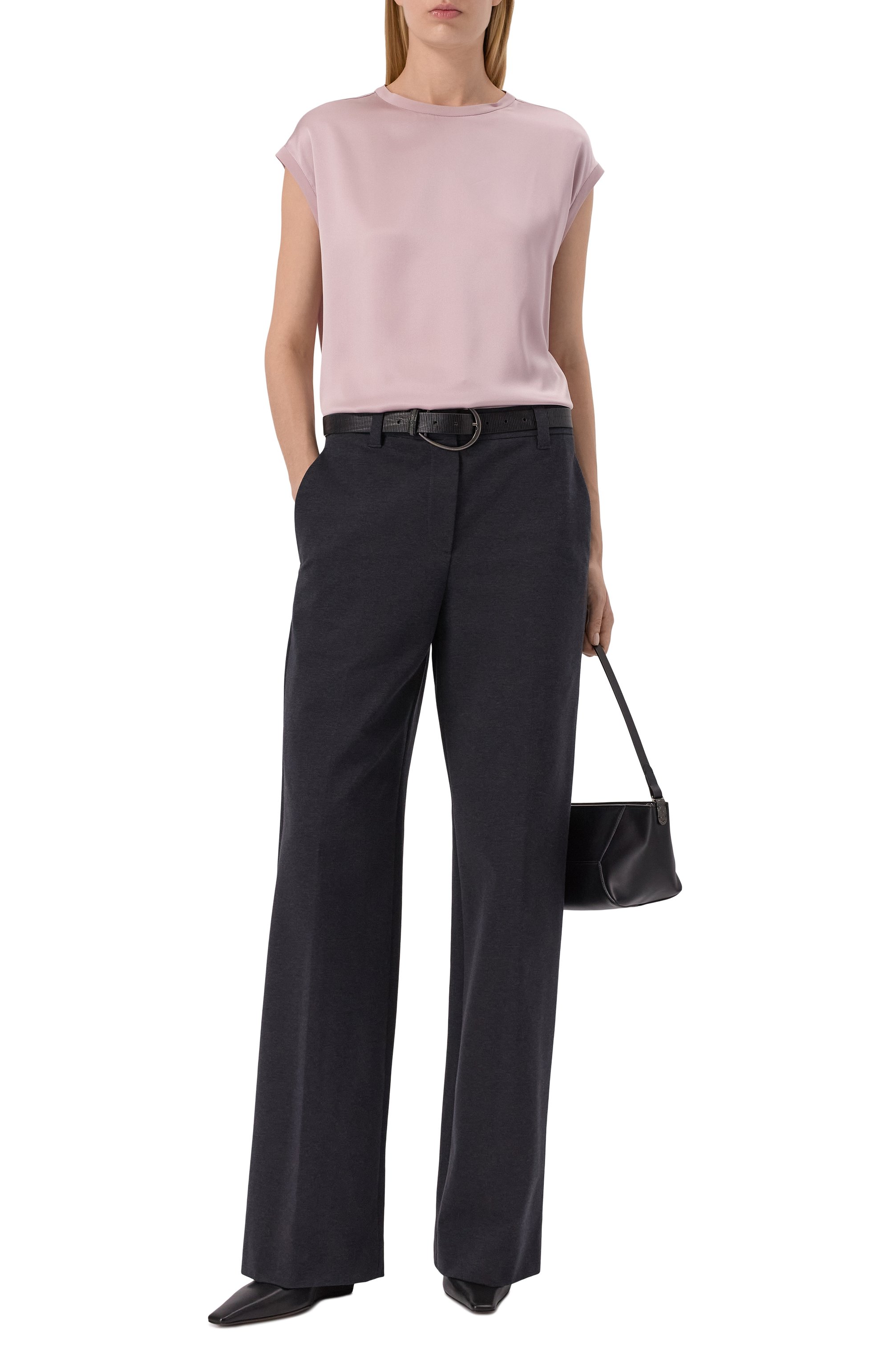 Атласный топ BRUNELLO CUCINELLI, арт. MPC59EH500, фото 2