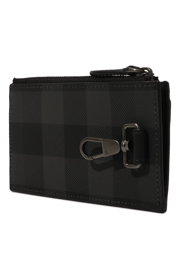 Мужской футляр для кредитных карт BURBERRY темно-серого цвета, арт. 8074106 | Фото 2 (Материал: Текстиль, Экокожа, Синтетический материал; Нос: Не проставлено)