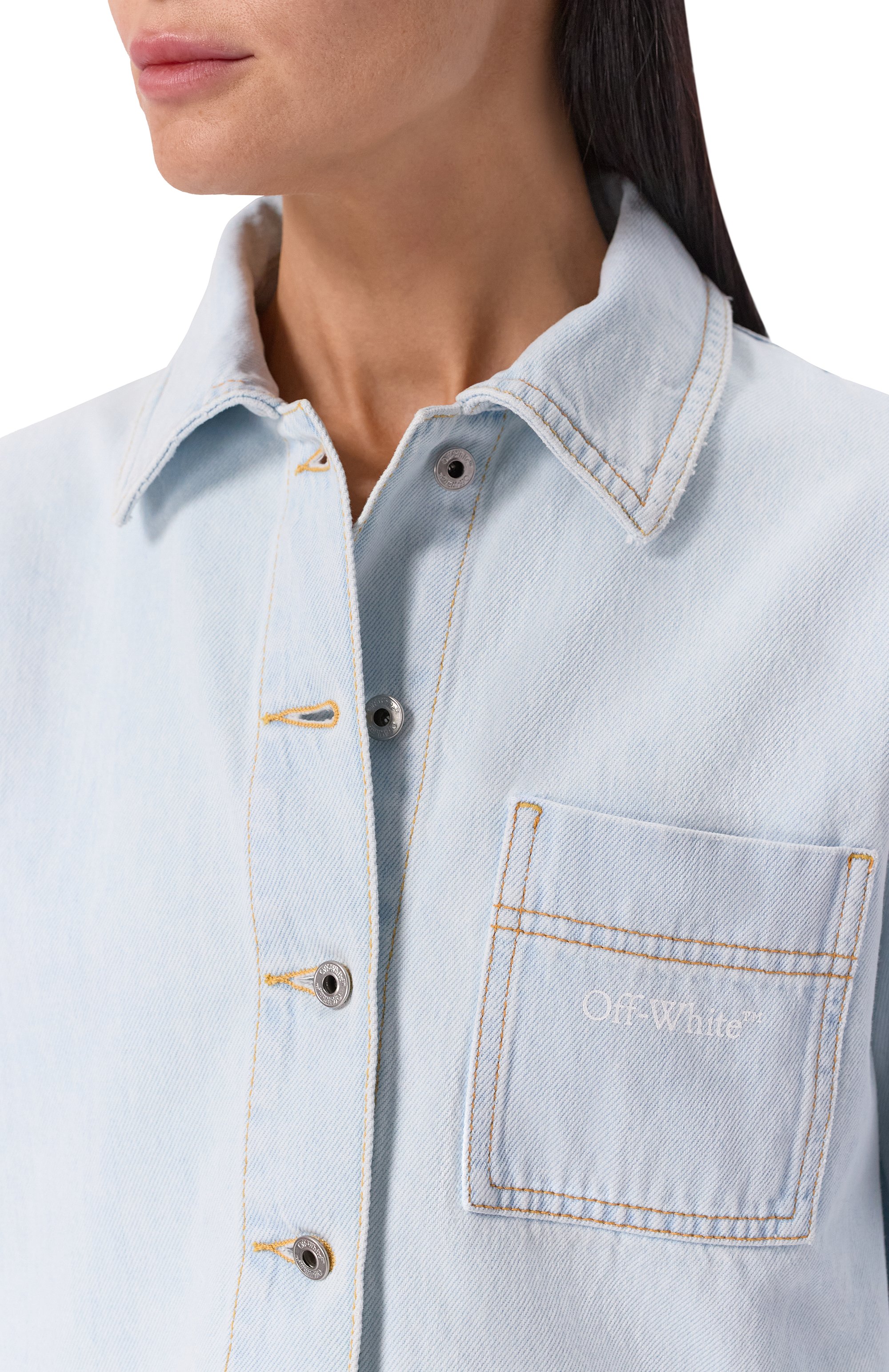 Джинсовая рубашка OFF-WHITE, арт. 0WYD013F25DEN002, фото 5