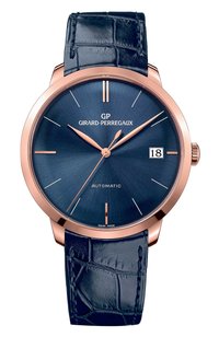Часы rose gold date blue GIRARD-PERREGAUX бесцветного цвета по цене 1878000 руб., арт. 49527-52-431-BB4A, фото 1 Часы rose gold date blue GIRARD-PERREGAUX, арт. 49527-52-431-BB4A, фото 1