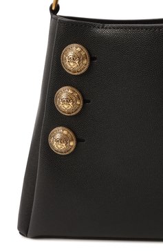 Женская сумка emblème BALMAIN черного цвета, арт. DN1BS874/LGSR | Фото 3 (Размер: medium; Материал: Натуральная кожа)