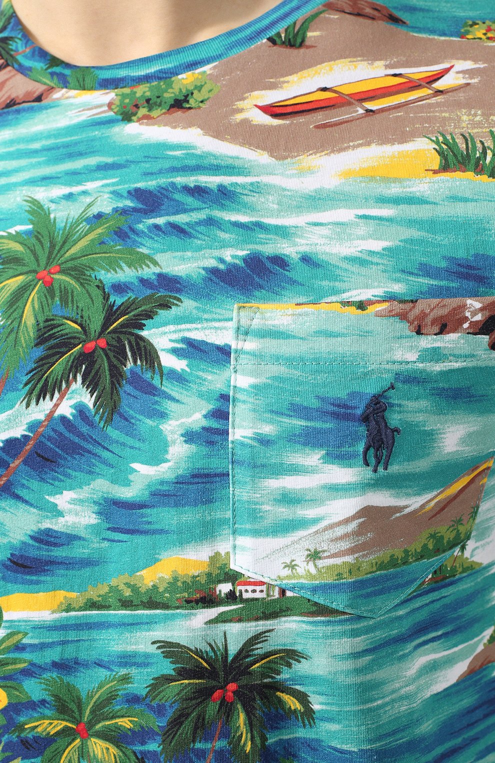 Хлопковая футболка  POLO RALPH LAUREN, арт. 710740899, фото 5