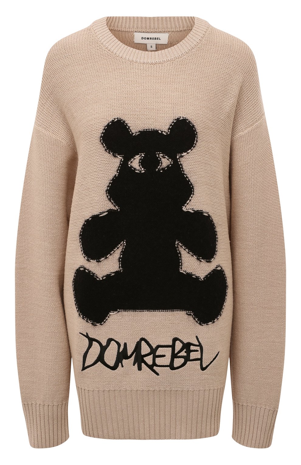 Пуловер из хлопка и шерсти DOMREBEL, арт. BEARCL0PS/KNIT CREWNECK, фото 1