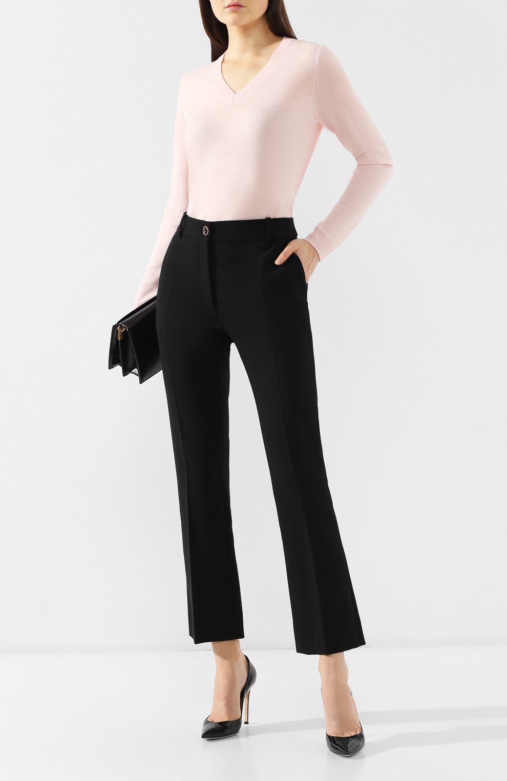 Шерстяной пуловер EMPORIO ARMANI розового цвета по цене 25900 руб., арт. 3G2MY2/2M8CZ, фото 2 Шерстяной пуловер EMPORIO ARMANI, арт. 3G2MY2/2M8CZ, фото 2