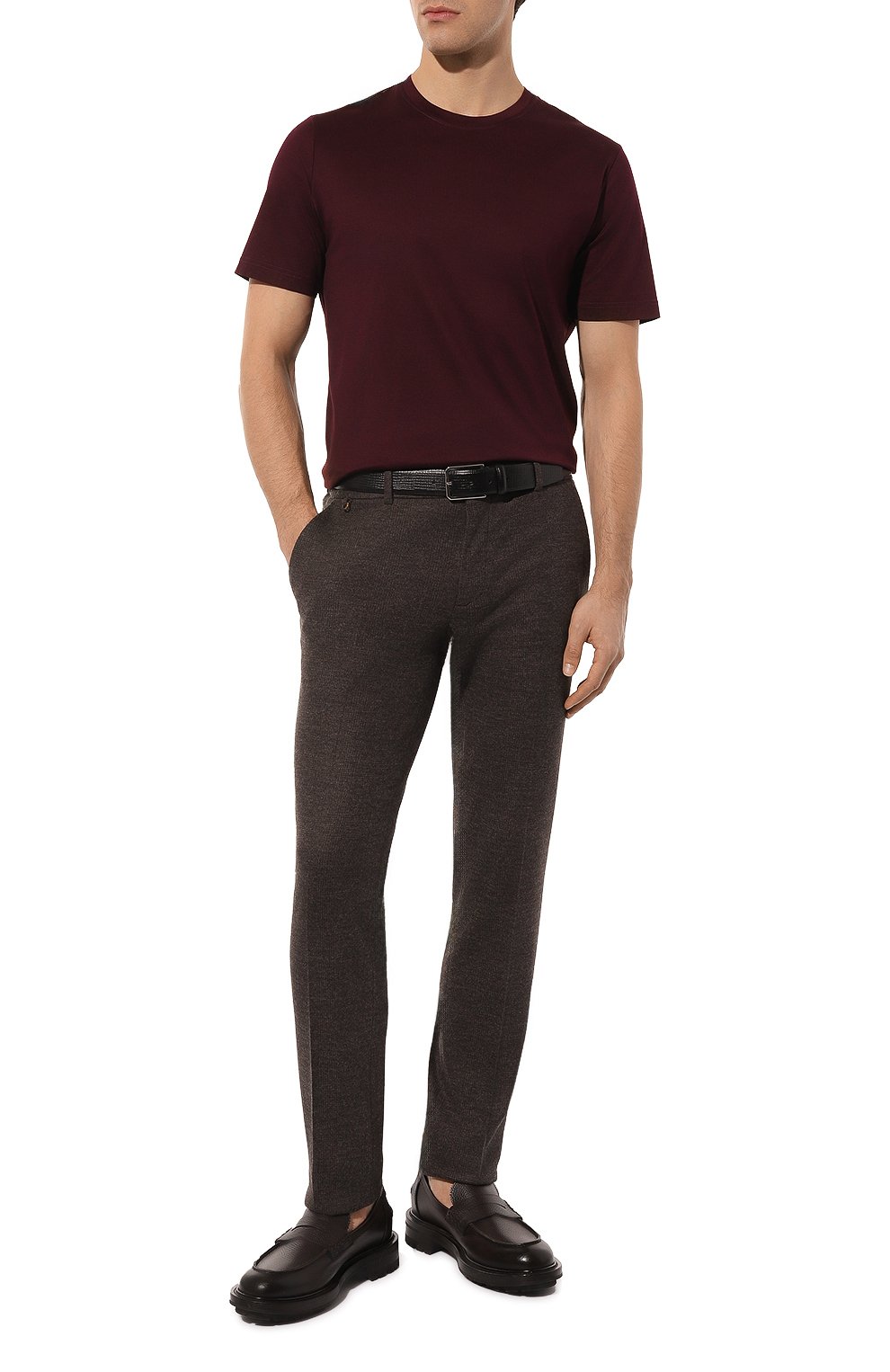 Хлопковая футболка MVST бордового цвета по цене 39500 руб., арт. 13M660.MK00.MUST, фото 2 Хлопковая футболка MVST, арт. 13M660.MK00.MUST, фото 2