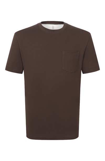 Мужская хлопковая футболка BRUNELLO CUCINELLI, арт. M0B131376