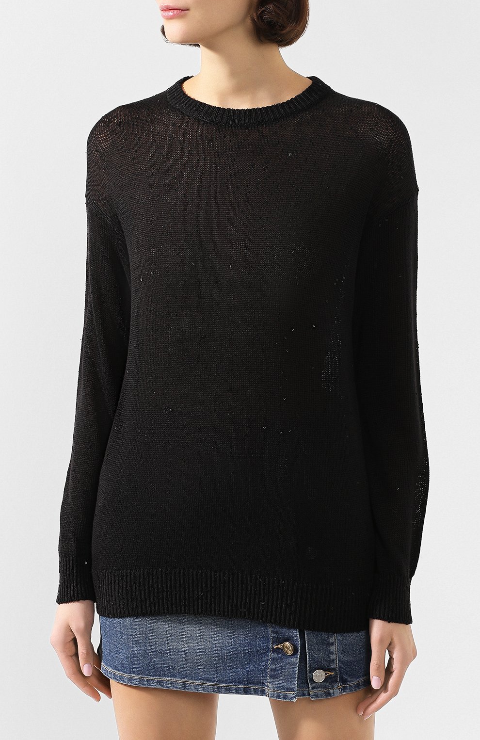 Свитер из смеси льна и шелка BRUNELLO CUCINELLI, арт. M10550200, фото 3